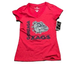 NWT New Gonzaga Bulldogs Colosseum Logo V-Neck Salerno Women&#39;s Medium Shirt - £11.88 GBP