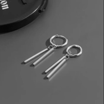 Titanium Steel Dangle Drop Earrings for Men Women - £8.78 GBP