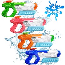Water Gun For Kids Adults - 4 Pack Soaker Squirt Guns With High Capacity Long Sh - £34.00 GBP