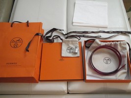 Hermès Kelly Belt Reversible Leather Strap with Palladium Lock, Full Set - £768.65 GBP