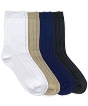 Jefferies Socks Boys Bamboo School Uniform Ribbed Dress Crew Socks 4 Pair Pack - $15.99