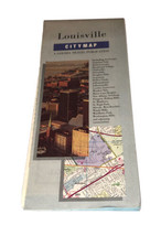 Louisville Gousha Travel Publication Vintage City Map 1989 - $90.77 MXN