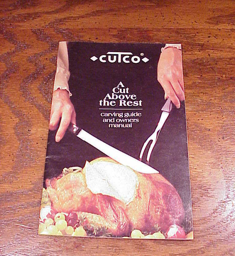 Cutco Carving Guide and Owner's Manual Booklet, 39 pages - $5.45