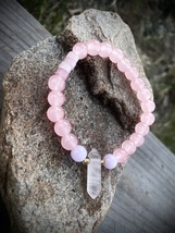 Rose quartz, pendant/pink - £5.59 GBP