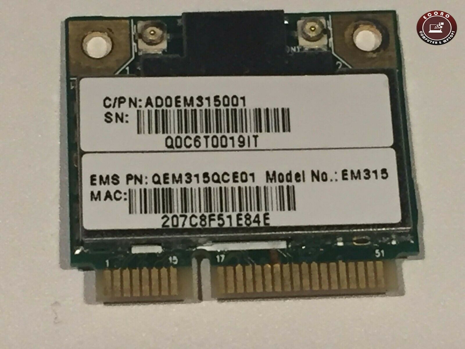Toshiba Satellite  L645-SP4137L Laptop Wireless WFI Card AD0EM315001 QEM... - $3.96