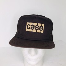 Vintage CASE Brown Snapback 80s Trucker Farm Tractor Hat Cap Made In USA - £39.26 GBP
