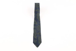 Vintage 60s 70s Rockabilly Brocade Paisley Skinny Neck Tie Dress Tie Wed... - $19.75