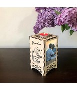 loss of grandmother candle holder, memorial candle, your wings were read... - $47.00