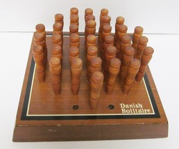 Cornwall Peg Board Game Danish Solitaire Wood Maine 9&quot;X9.5&quot; Vintage Rare - £71.07 GBP