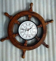 Halloween Ship Wheel Clock 18 Inch Nautical Clock Best Wall Decor Free Shipping - £54.03 GBP