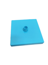 Lego Duplo Turntable Base Flush Surface Swivel Medium Azure 4x4 Part 920... - $4.99