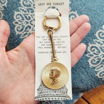 Vintage JFK Kennedy Gold Keychain in original packaging - $39.99