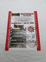 2002 Reaper Miniatures Pro-Paints Advertisement Flyer - $34.64