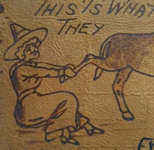 Halloween Postcard Leather Witch Pulling Donkeys Leg 1907 E St Louis Vintage - £83.34 GBP