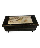 Vintage Chokin Music Box Black Lacquered Wood with Metallic Duck Design ... - $705.58 MXN