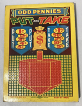 Vintage Punch Board ODD PENNIES PUT TAKE Game Gambling Trade Simulator D... - £23.70 GBP