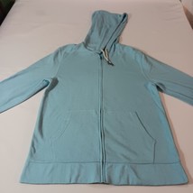 Arizona Original Jeans Men Blue Cotton Blend Drawstring Full Zip Hoodie Jacket M image 9