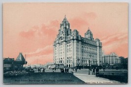 Liverpool New Liver Buildings &amp; Pier Head Postcard W27 - £7.01 GBP