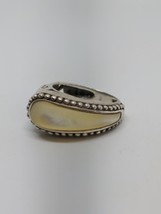 Vintage CFJ Sterling Silver 925 Mother Of Pearl Ring Size 6.5 - £21.95 GBP