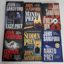 Lot of 6 John Sandford Books Fool&#39;s Run Mind Easy Sudden Certain Naked Prey - £7.98 GBP