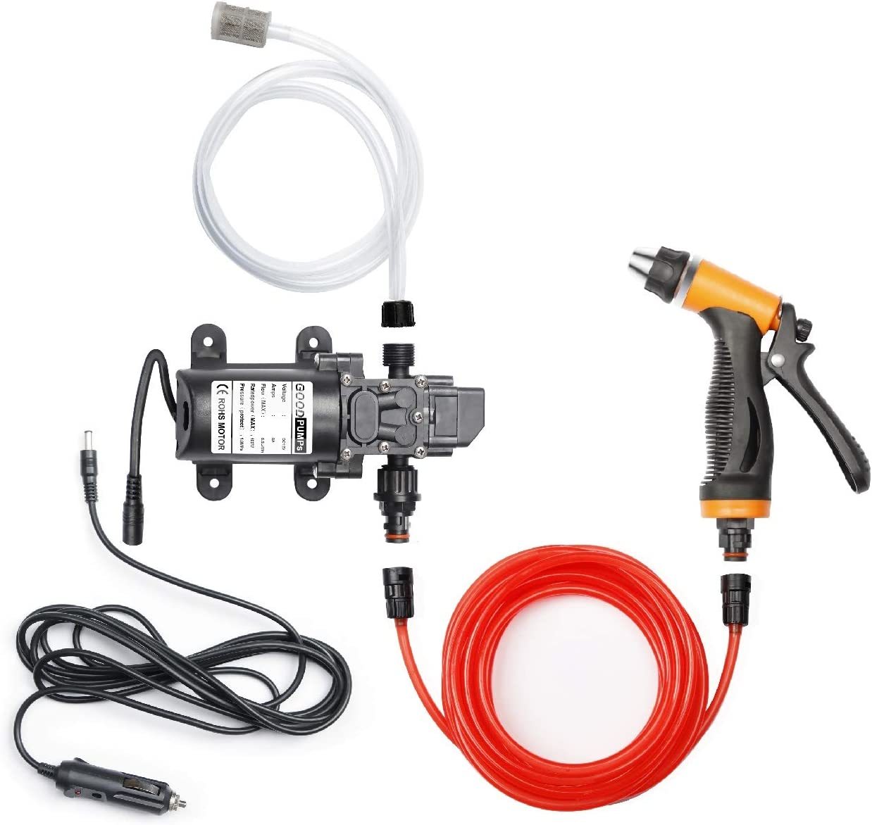 Bang4Buck Portable Intelligent Electric Pressure Washer Pump 100W, Black... - $46.99