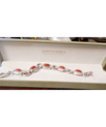 new Judith Ripka - Sterling Silver Red Jasper Toggle Link Bracelet - $350.69 CAD