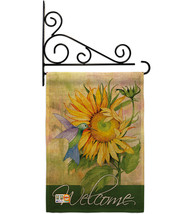 Sunflower with Hummingbird Burlap - Impressions Decorative Metal Fansy Wall Brac - £27.09 GBP