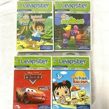 Leapster Learning Game Lot of 4 - Cars - Go Diego - Backyardigans - Niha... - $19.79