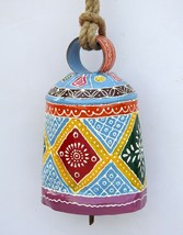 Vintage Swiss Cow Bell Metal Decorative Emboss Hand Painted Farm Animal BELL505 - £61.05 GBP