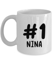 #1 Nina Coffee Mug 11/15oz Ceramic Mother&#39;s Day Christmas Tea Cup Gift For Mom - £12.60 GBP+