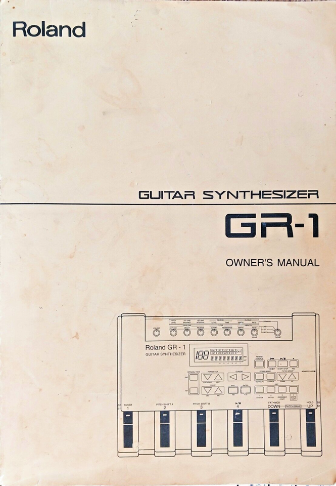 Roland GR-1 Guitar Synthesizer Original Owners Manual Very Large Book 19... - $49.36