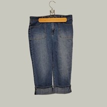 Gloria Vanderbilt Womens Capri Pants 6 Petite Denim Jeans Cuffed 6P - $11.96