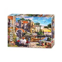 LaModaHome 1000 Piece Venice Terrace View Jigsaw Puzzle for Family Friend Game N - £25.36 GBP