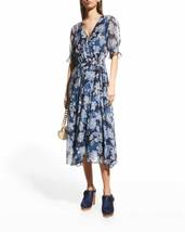 Mar Floral Print Midi Wrap Dress - £143.16 GBP