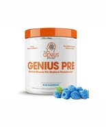  Genius Brand Pre- Workout Powder- Blue Raspberry - $266.33 MXN