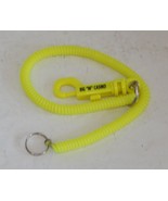 BIG M Casino Yellow Plastic Spiral RECOILING Key Ring - $20.25 CAD