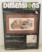 DImensions Serenade #3929 Cross Stitch No-Count Kit Linda Gillum 1989 Open Pkg - £10.07 GBP