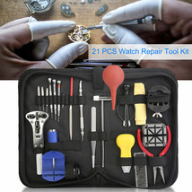 21pcs Watch Repair Tool Kit Link Remover Spring Bar Band Holder Case Opener Set - £28.74 GBP