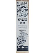 PICTSWEET SWEET CORN-1946 VTG Print Ad-OUR FAMILY REALLY GOES FOR-Butter... - $13.78