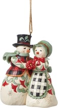 Jim Shore Heartwood Creek Highland Glen Mr. and Mrs. Snowman Hanging Orn... - $34.99