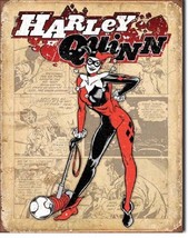 Harley Quinn Suicide Squad Superhero DC Comic Retro Wall Decor Metal Sign - £12.58 GBP