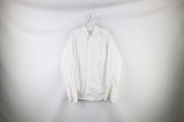 Vintage 50s Mens 16 Sanforized 2x2 Fabric Satin Striped French Cuff Button Shirt - £54.46 GBP