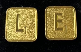 Franklin Mint  2  Deluxe Gold Metal Scrabble Letters   L &amp; E - £7.65 GBP