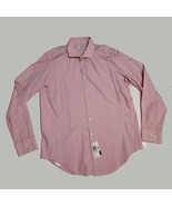 Calvin Klein men slim dress shirt 16.5-34/35 Pale Pink (23x31x26.5&quot;) NWT - £27.01 GBP
