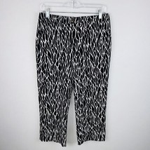 Chico&#39;s Zenergy Pants Womens Abstract Animal Print Crop Pants 0 = XS / 4 - $18.89