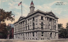 City Hall Elmira New York NY 1915 Naples Postcard D38 - £2.34 GBP