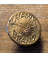 Early 1900&#39;s Hawk Brand Bird Image Brass Vintage Work Clothes Overall Bu... - $20.09 CAD