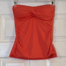 Anne Cole Coral Strapless Bandeau Tankini Swim Top XS NWT - $126.07 MXN