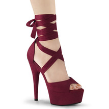 PLEASER DELIGHT-679 Women&#39;s 6&quot; Heel Platform Criss Cross Ankle Wrap Sandal Shoes - $63.95