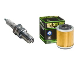 Oil Filter &amp; NGK Spark Plug Tune Up Kit For Yamaha Moto-4 Tri-Moto Timbe... - £8.52 GBP